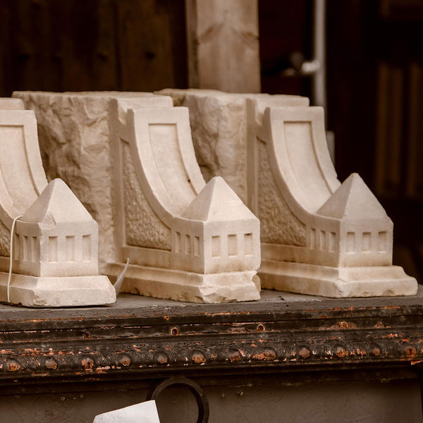 Set of Four American Limestone Architectural Brackets