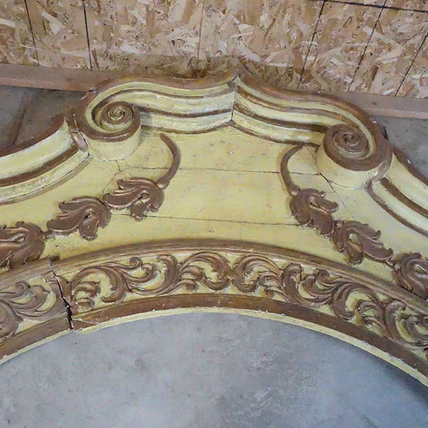 Rare Signed Indo-Portuguese Baroque Painted Teak Architectural Wall Shrine