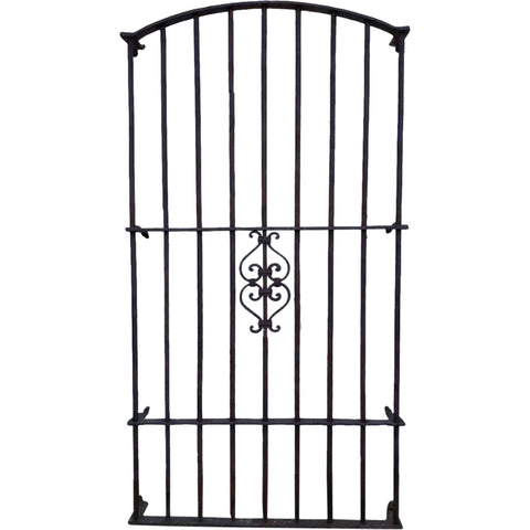 Large Spanish Wrought Iron Arched Architectural Window Grille (Reja)