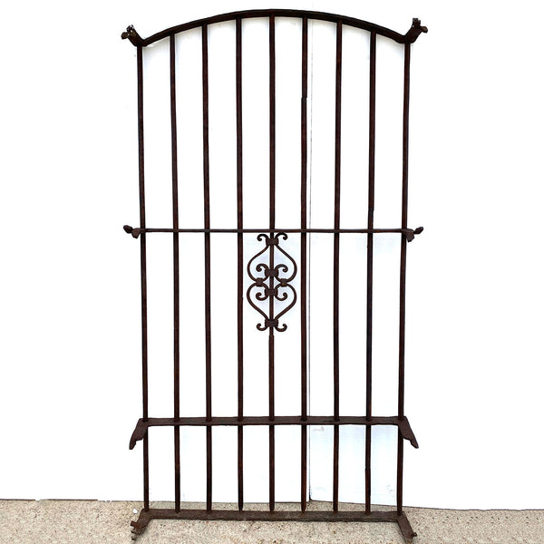 Large Spanish Wrought Iron Arched Architectural Window Grille (Reja)