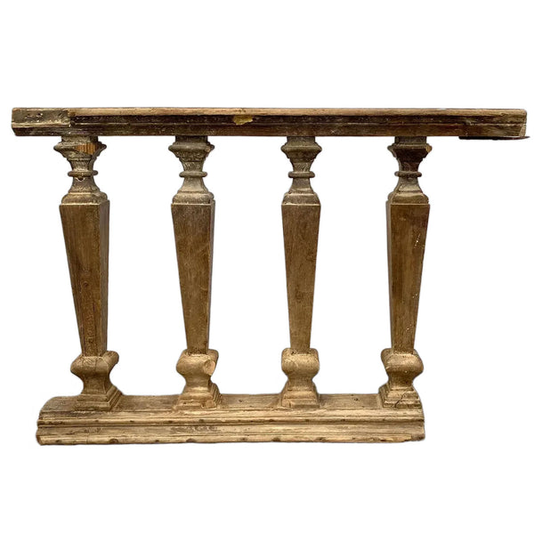 Three-Piece Portuguese Baroque Period Chestnut Altar Railing