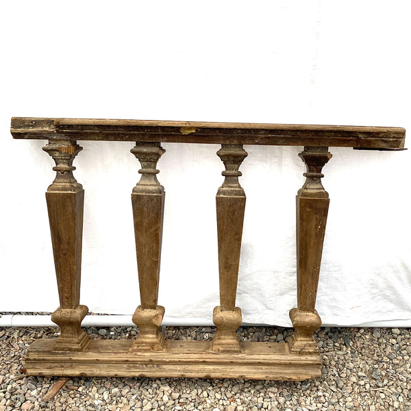 Three-Piece Portuguese Baroque Period Chestnut Altar Railing