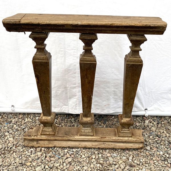 Three-Piece Portuguese Baroque Period Chestnut Altar Railing