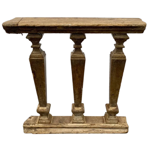 Three-Piece Portuguese Baroque Period Chestnut Altar Railing