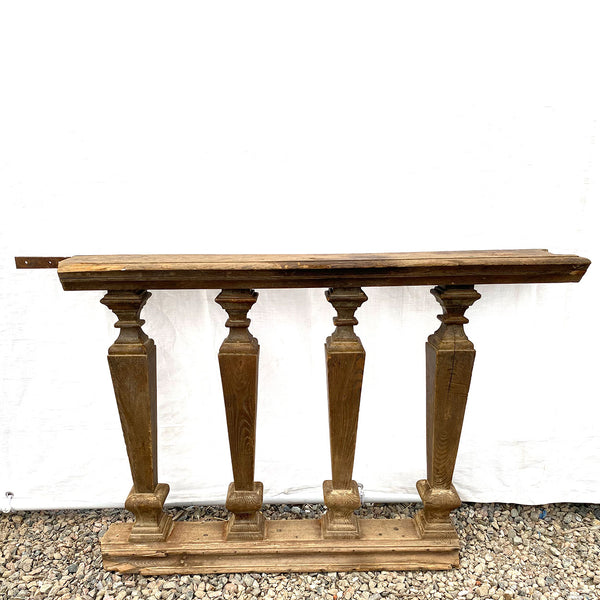 Three-Piece Portuguese Baroque Period Chestnut Altar Railing