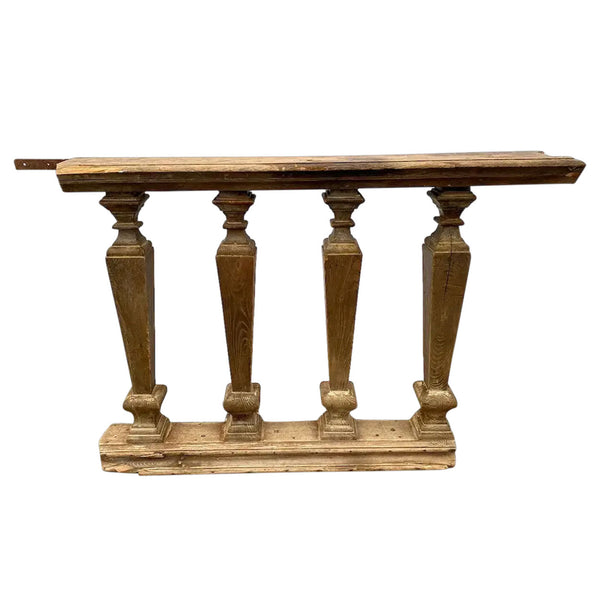 Three-Piece Portuguese Baroque Period Chestnut Altar Railing