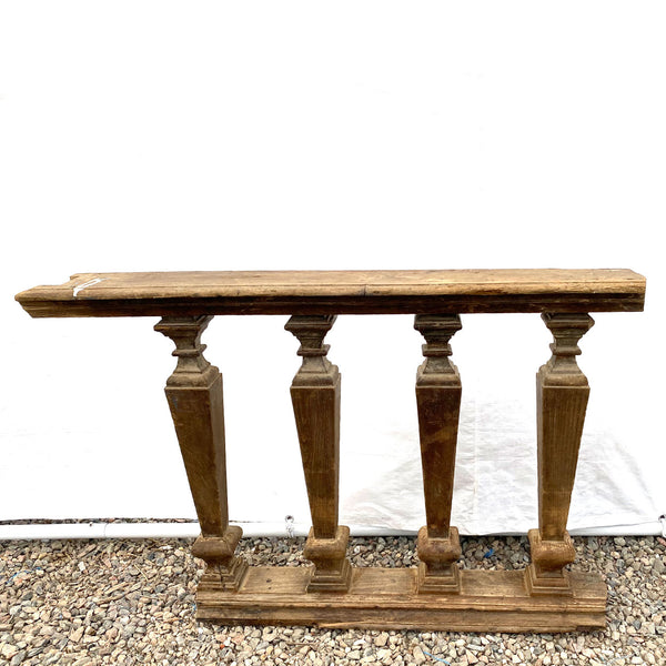 Three-Piece Portuguese Baroque Period Chestnut Altar Railing