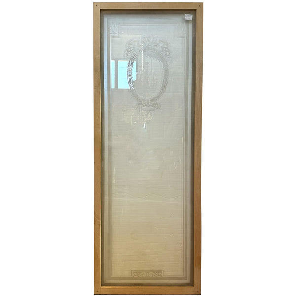 Set of Five English Neoclassical Etched Glass Windows