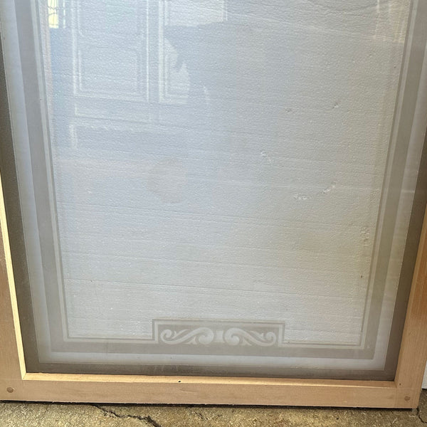 Set of Five English Neoclassical Etched Glass Windows