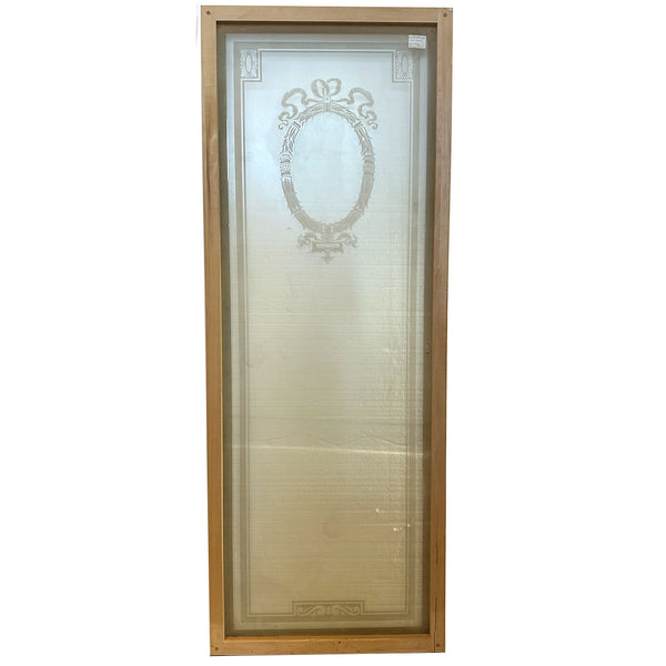 Set of Five English Neoclassical Etched Glass Windows