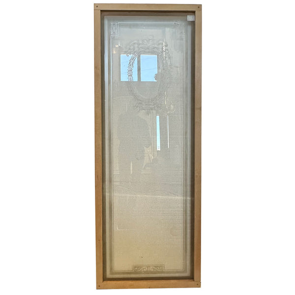 Set of Five English Neoclassical Etched Glass Windows