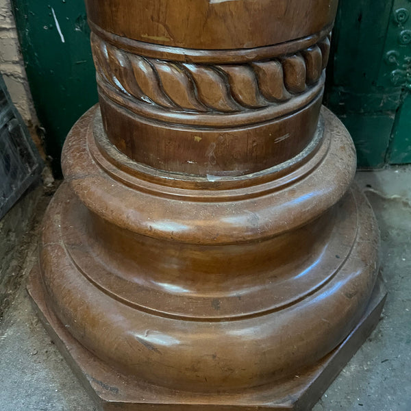 Pair of Tall Indian Teak Architectural 12-Foot Pillars