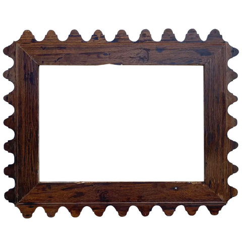 Large Indian Teak Scalloped Frame