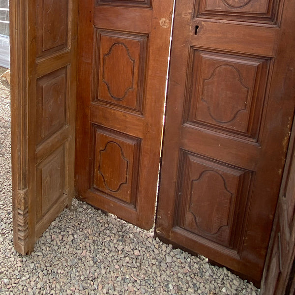 Indo-Portuguese Teak Double Door with Deep Surround