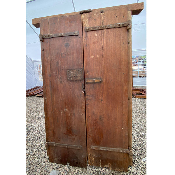 Indo-Portuguese Teak Double Door with Deep Surround