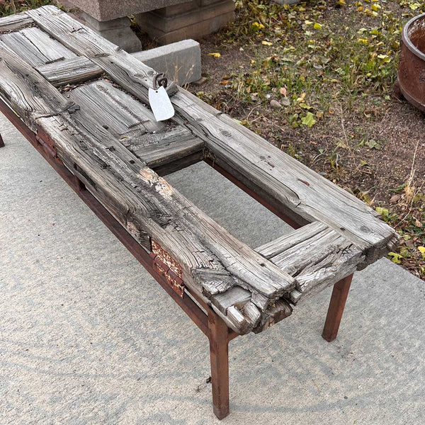 Mexican Pine Paneled Door as a Coffee Table