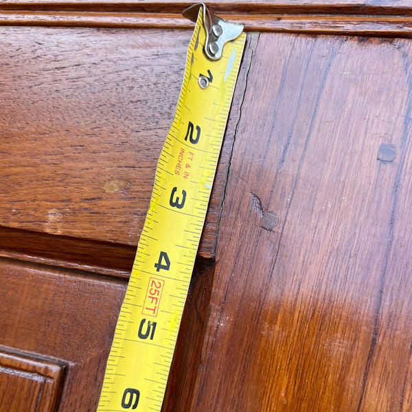 Large Anglo Indian Teak Paneled Double Door with Frame