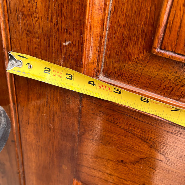 Large Anglo Indian Teak Paneled Double Door with Frame