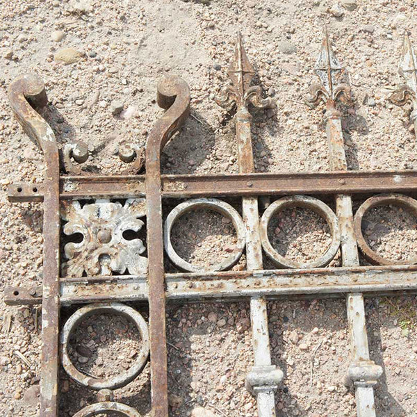 Set of Three Argentine Baroque Revival Forged Iron Architectural Fence Panels