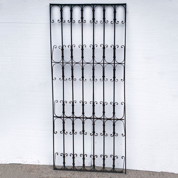 Large Spanish Wrought Iron Architectural Window Grille (Reja)