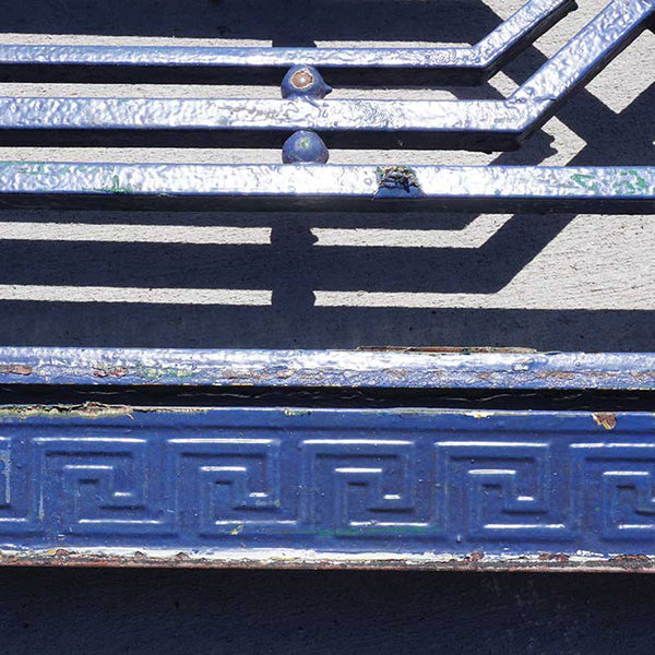 Fine French Beaux-Arts Style Painted Wrought Iron Double Door Entry and Arched Transom