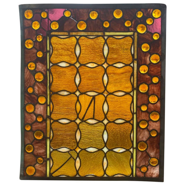 American Stained, Leaded and Jewelled Glass Window