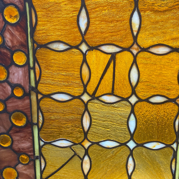 American Stained, Leaded and Jewelled Glass Window