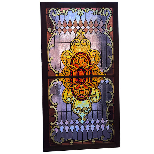 American Leaded, Stained and Jewelled Glass Architectural Window