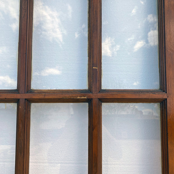 American Pine and Glass Pane Interior Single French Door