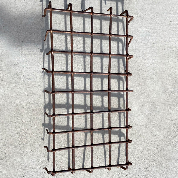 Pair of Spanish Medieval Style Wrought Iron Window Guard (Reja) Grilles