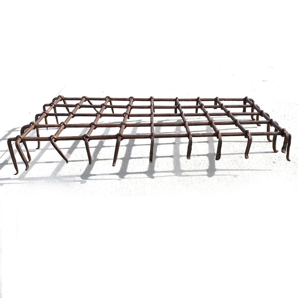 Pair of Spanish Medieval Style Wrought Iron Window Guard (Reja) Grilles