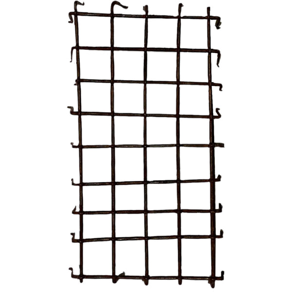 Pair of Spanish Medieval Style Wrought Iron Window Guard (Reja) Grilles