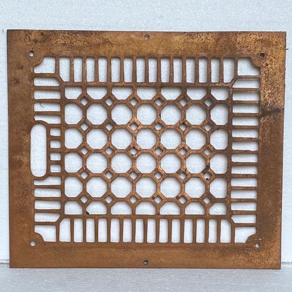 American Copper Plated Cast Iron Floor Heat Register Vent Cover / Grate