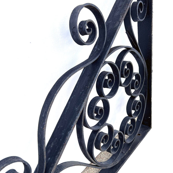 Pair of Large Heavy American Wrought Iron Architectural Brackets