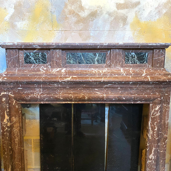 French Louis XIV Style Rouge du Nord Bolection Fireplace Surround