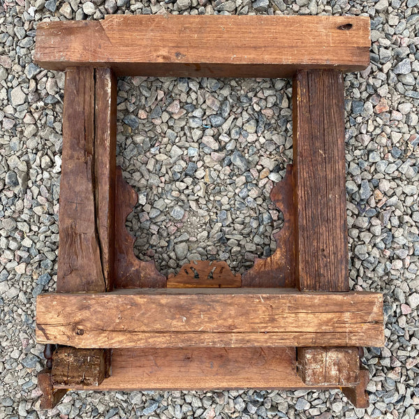 Indian Carved Teak Haveli Window Frame