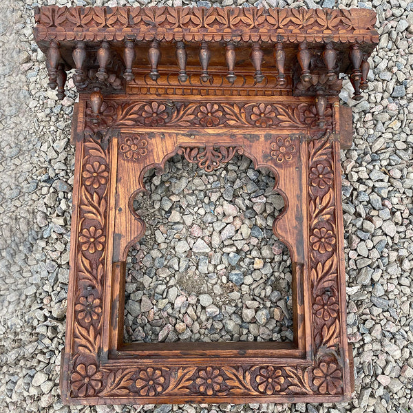 Indian Carved Teak Haveli Window Frame