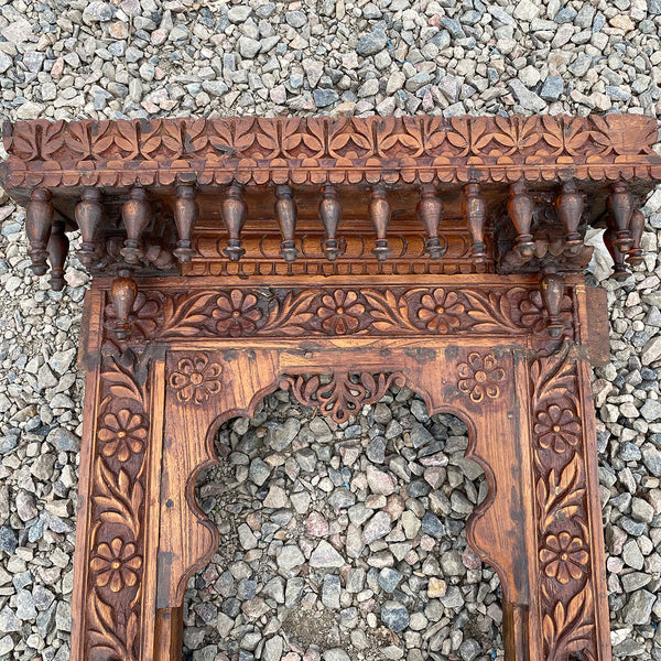 Indian Carved Teak Haveli Window Frame