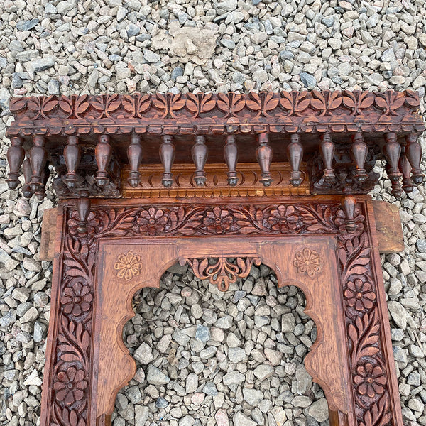 Indian Carved Teak Haveli Window Frame