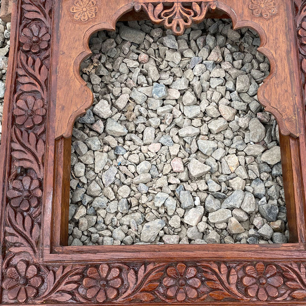 Indian Carved Teak Haveli Window Frame