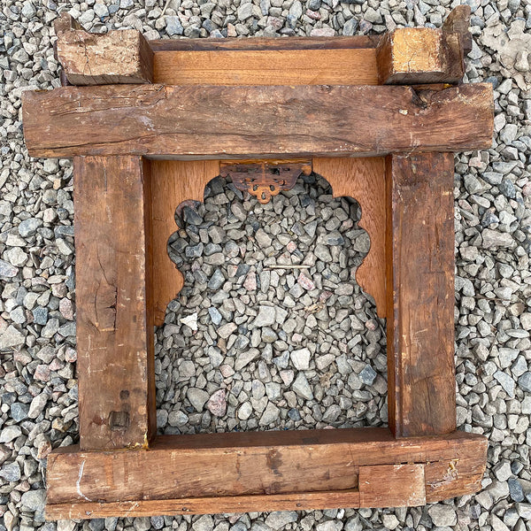 Indian Carved Teak Haveli Window Frame