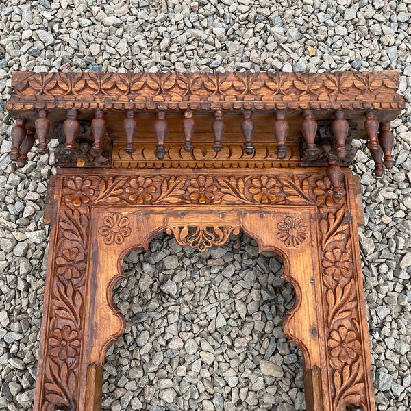 Indian Carved Teak Haveli Window Frame