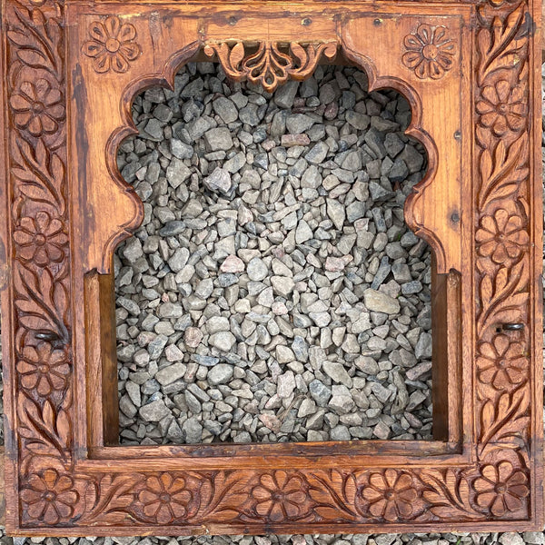 Indian Carved Teak Haveli Window Frame