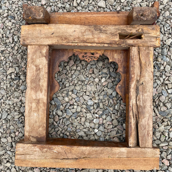 Indian Carved Teak Haveli Window Frame