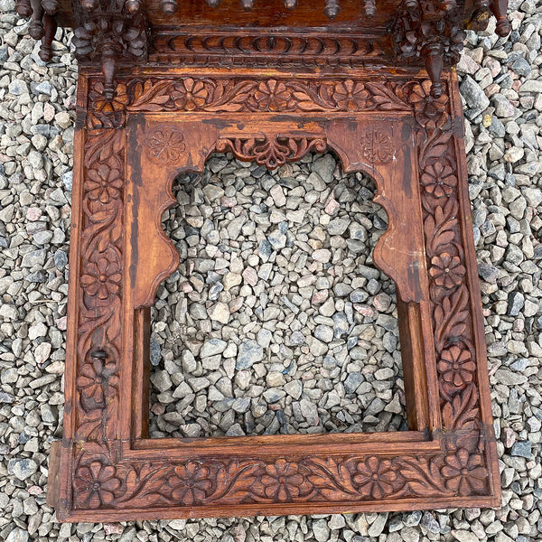 Indian Carved Teak Haveli Window Frame