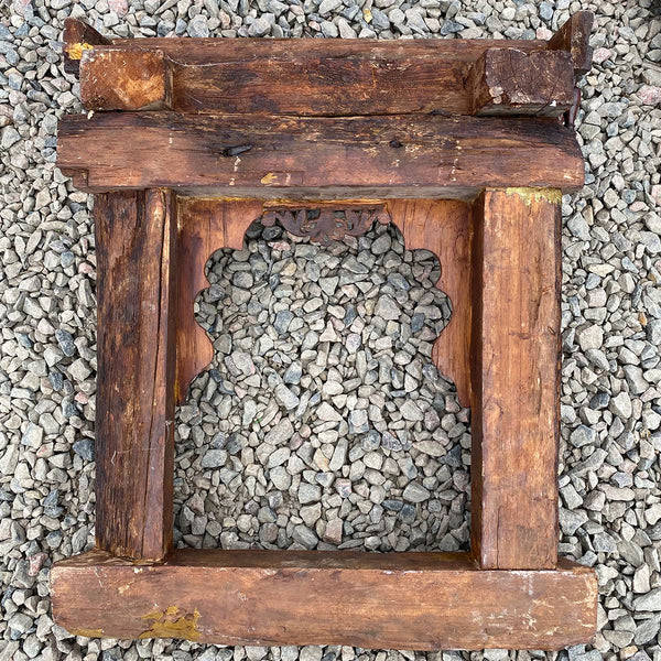 Indian Carved Teak Haveli Window Frame