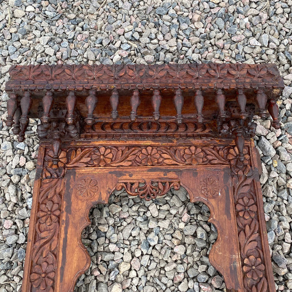 Indian Carved Teak Haveli Window Frame