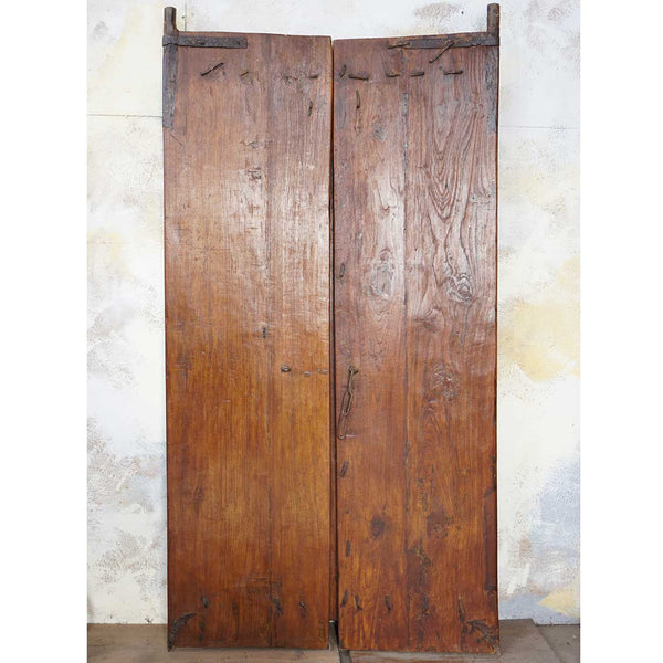 Small Indian Carved Teak Haveli Double Door