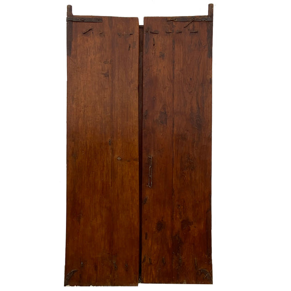 Small Indian Carved Teak Haveli Double Door