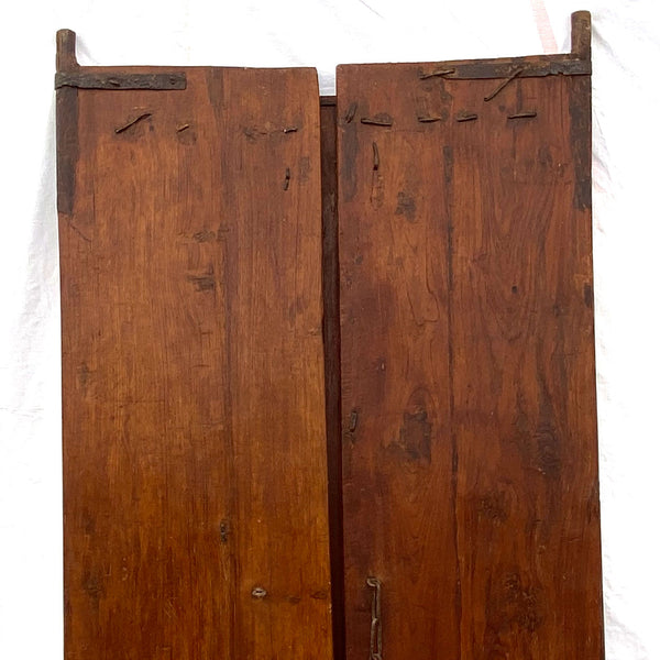 Small Indian Carved Teak Haveli Double Door